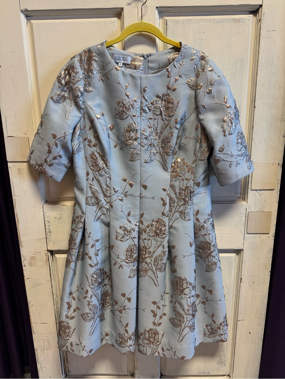 Teri Jon Blue Floral Dress